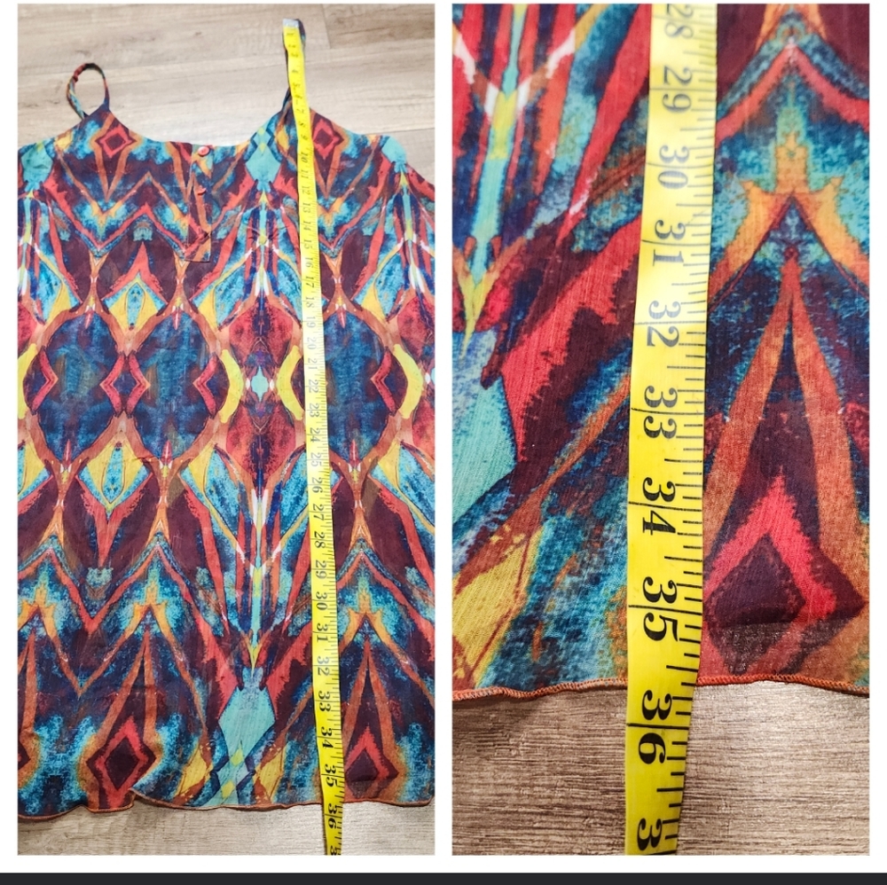 Alice + Olivia Women's Rhi Tank Dress Tribal Diamond Colorful mini dress S - Picture 11 of 16